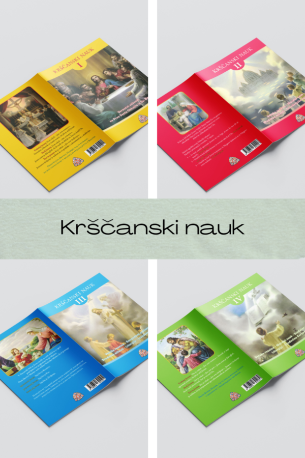 Krščanski Nauk – Celotna zbirka I, II, III in IV (Veroučni učbeniki + Delovni zvezki)